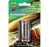 Compatibile batterie stilo AA, ni-mh ricaricabili. 2500 mAh Confezione 2 pezz AHR010
