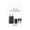 Samsung caricabatterie da rete (15W) con porta Type-C e cavo Type-C, SOLO PER SGH, Cable Fast Charger, Black,  EPT1510XBEGEU Output current: 1.670/2.000mA Output voltage: 9V / 1,67 A or 5 V / 2 A  