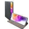 Compatibile Custodia Samsung Galaxy A73 5G. Satin2, Colore black. apertura a libro, portatessera, chiusura magnetica, funzione stand,taschina portatessere. superficie esterna con una trama intrecciata in leggero rilievo. SATIN2-1984B