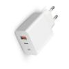 Compatibile Adattatore Caricatore da rete 36W (1 Type-C PD 36W + 1 USB tipo A QC 18W) ultra rapido white Massimo output simultaneo: 36W,  non è presente il cavo di ricarica. HSH43PD36