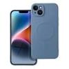  Compatibile Custodia Apple iPhone 14 6.1". LSMAG Soft Touch con magnete ricarica wireless, Colore blue. struttura multi-strato, in policarbonato flessibile, rivestite internamente in microfibra, ed esternamente in liquid silicone LSMAG2020BC