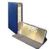 Compatibile Custodia Samsung Galaxy S24. Satin2, Colore blue. apertura a libro, portatessera, chiusura magnetica, funzione stand,taschina portatessere. superficie esterna con una trama intrecciata in leggero rilievo. SATIN2-2107BL
