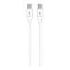 Compatibile Cavo dati e ricarica Type-C/Type-C 3A (60W) cm 100 per dispositivi con connettore Type-C. Colore bianco. CC-003TT-W