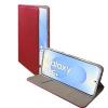Compatibile Custodia Samsung Galaxy S25 Plus. Satin2, Colore red. apertura a libro, portatessera, chiusura magnetica, funzione stand,taschina portatessere. superficie esterna con una trama intrecciata in leggero rilievo. SATIN2-2179R