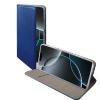  Compatibile Custodia Apple iPhone 17 Pro. Satin2, Colore blue. apertura a libro, portatessera, chiusura magnetica, funzione stand,taschina portatessere. superficie esterna con una trama intrecciata in leggero rilievo. SATIN2-2220BL