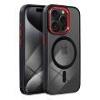  Compatibile Custodia Apple iPhone 17 Air. CEMAG Soft Touch con magnete ricarica wireless, Colore della cover: trasparente. Colore bordi black/red. Materiali: PC + TPU  CEMAG2219R