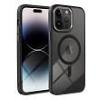  Compatibile Custodia Apple iPhone 17 Air. CEMAG Soft Touch con magnete ricarica wireless, Colore della cover: trasparente. Colore bordi black. Materiali: PC + TPU  CEMAG2219B
