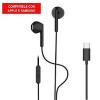 Compatibile Auricolare stereo JAZZ Type-C, black, con tasto risposta multifunzione e microfono. Effetto suono hi-fi - Suono HD
Connettore Type-C
Lunghezza cavo: cm 120 G6-USBC-B