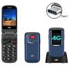CDR-C56-BL Cellulare 4G Dual sim CDR-C56 colore blue. Bluetooth
Grande schermo esterno da 1.77 pollici che indica il nome e il numero Display interno da 2.8 Connettore Type-C jack 3,5mm
Torcia Tasto SOS espansione micro SD Radio FM 