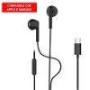 Compatibile Auricolare stereo JAZZ Type-C, black, con tasto risposta multifunzione e microfono. Effetto suono hi-fi - Suono HD
Connettore Type-C
Lunghezza cavo: cm 120 G6-USBC-B