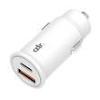 Compatibile Alimentatore veicolare PD 30W (Type-C PD 30W + USB tipo A 18W). white. Input: 12 - 24V - Output1 USB-A QC: DC 5V/3A, 9V/2.0A, 12V/1.5A - Output2 USB-C PD: 5V/3A, 9V/3A, 12V/2.5A, 15V/2A, 20V/1.5A - Massimo output simultaneo: 5V/3A 30W HSC33AC