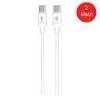 Compatibile Cavo dati e ricarica Type-C/Type-C 3A (60W) cm 200 per dispositivi con connettore Type-C. Colore bianco. CC003TT-W2