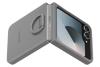 Samsung Custodia Galaxy Z Flip6 Silicone Case with Ring, in morbido silicone, Grigio, Anello sul retro per una migliore presa, EF-PF741TJEGWW