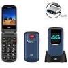 CDR-C56-BL Cellulare 4G Dual sim CDR-C56 colore blue. Bluetooth
Grande schermo esterno da 1.77 pollici che indica il nome e il numero Display interno da 2.8 Connettore Type-C jack 3,5mm
Torcia Tasto SOS espansione micro SD Radio FM 