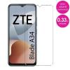 Lcd Protector ZTE Blade A34. Pellicola in vetro temperato ULTRA, con bordi arrotondati, antifrantumi, Altissima resistenza (durezza 9H) - Alta definizione - Elevata sensibilità al tatto. Spessore 0,33mm  ULTRATG2135